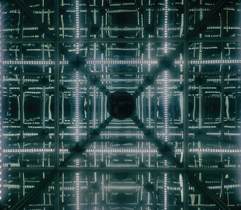 Infinity mirror with LED lights