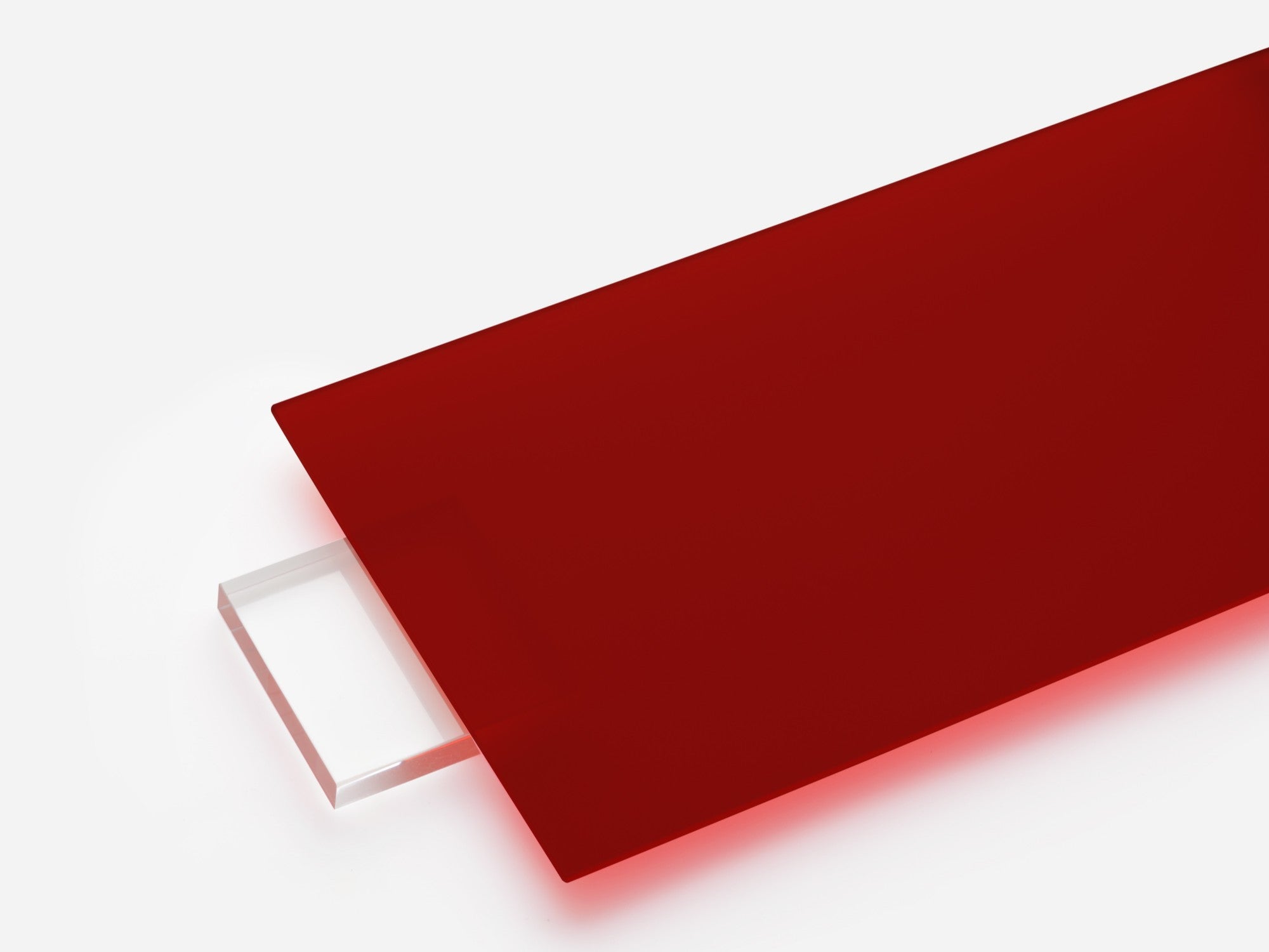 Cherry red matte acrylic sheet, color code L-110