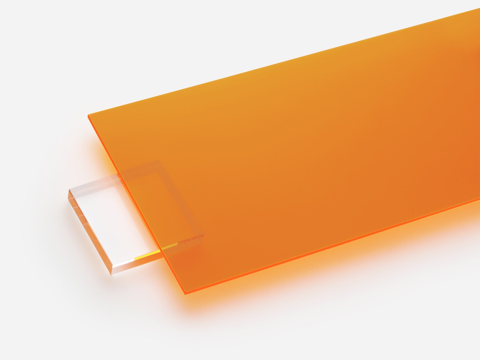 Fluorescent orange acrylic sheet, color code 9096