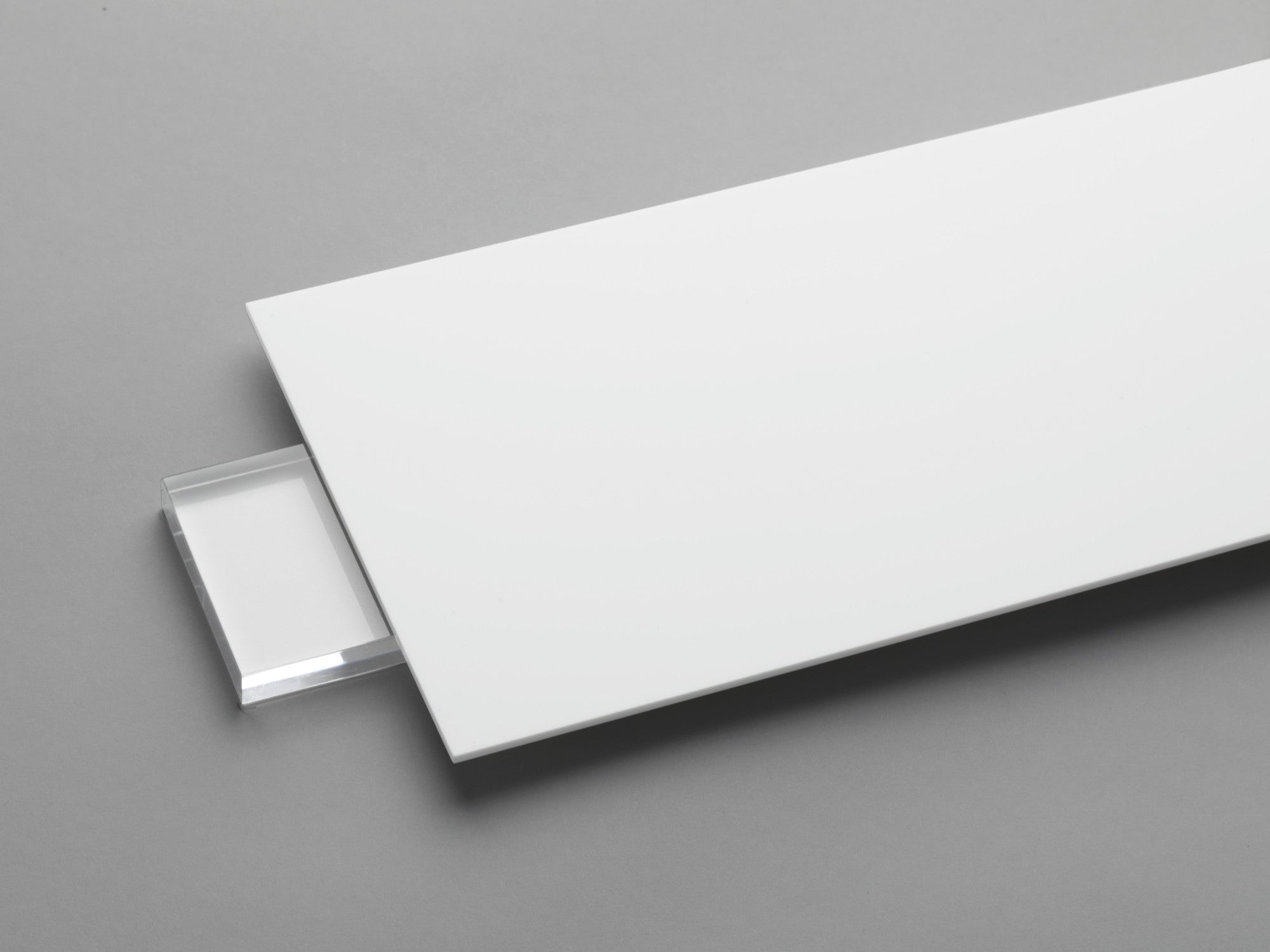 Matte white opaque acrylic sheet, color code 7508 P95 on white background