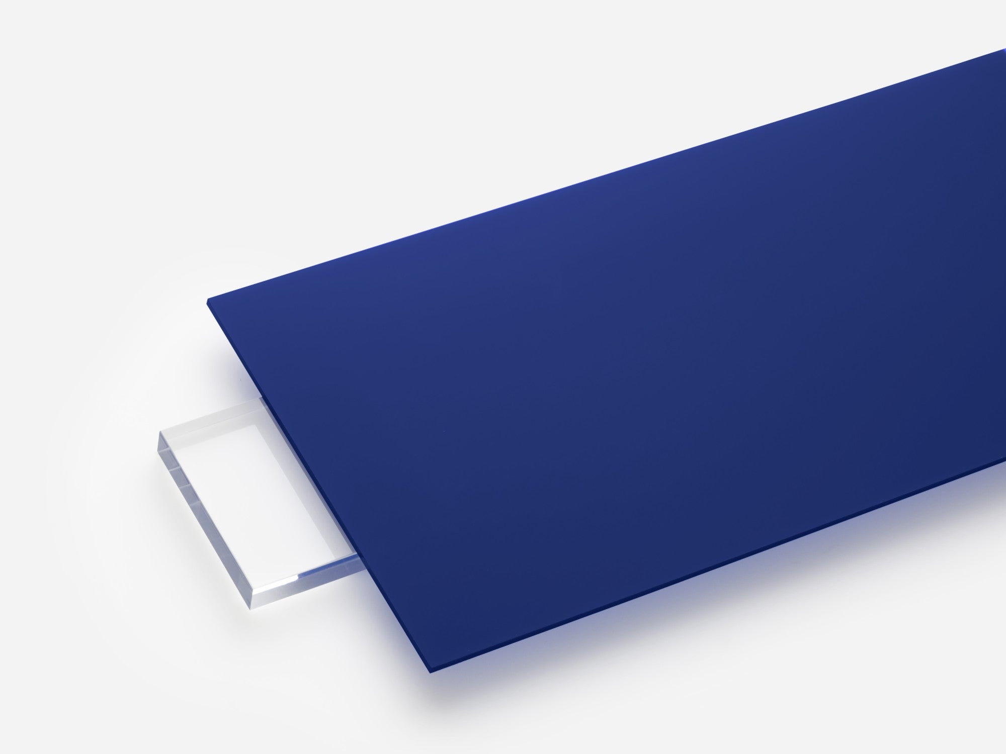 Opaque dark blue acrylic sheet, color code 2114