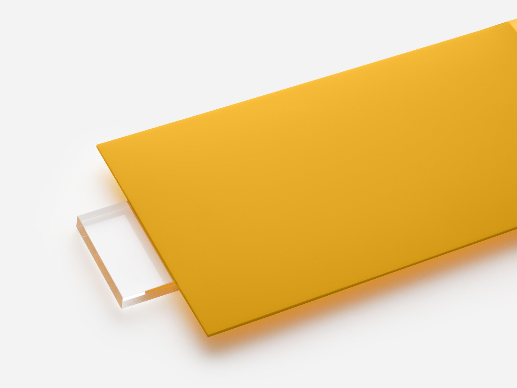 Opaque mustard yellow acrylic sheet, color code 2016