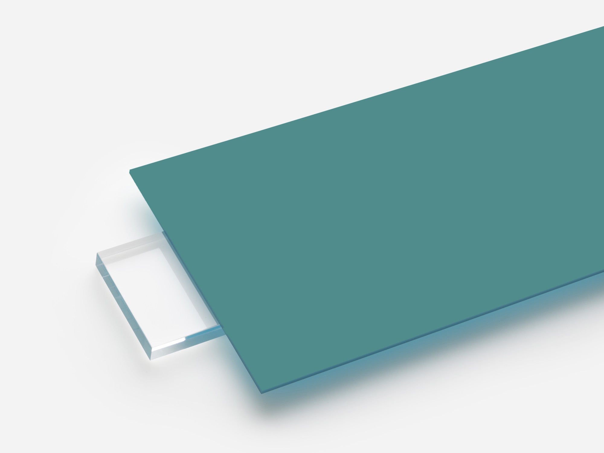 Opaque turquoise acrylic sheet, color code 2308