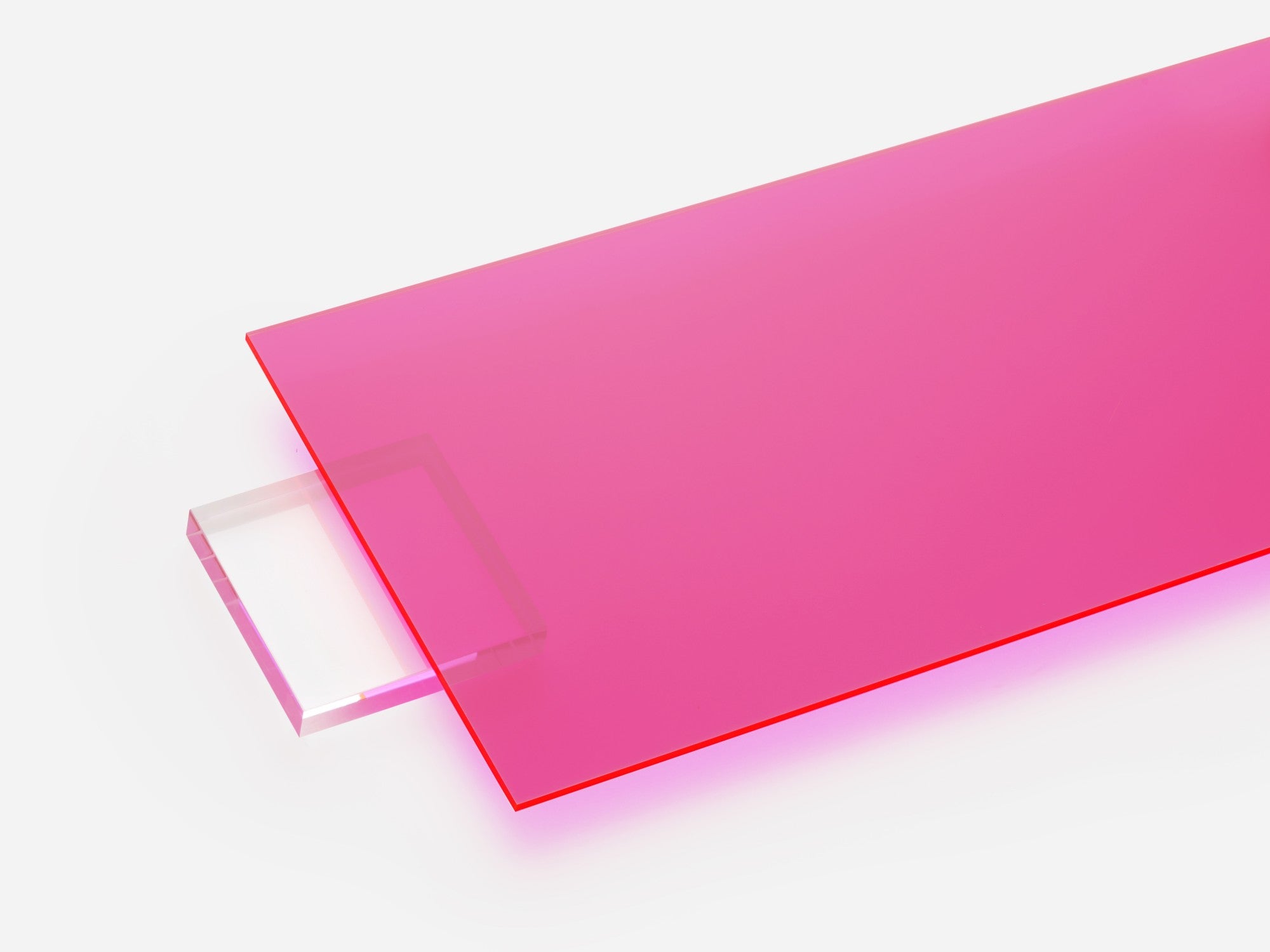 Fluorescent pink acrylic sheet, color code 9095