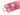 Pink mirror acrylic sheet resting on a clear acrylic support, reflecting a freestanding white T&T logo.