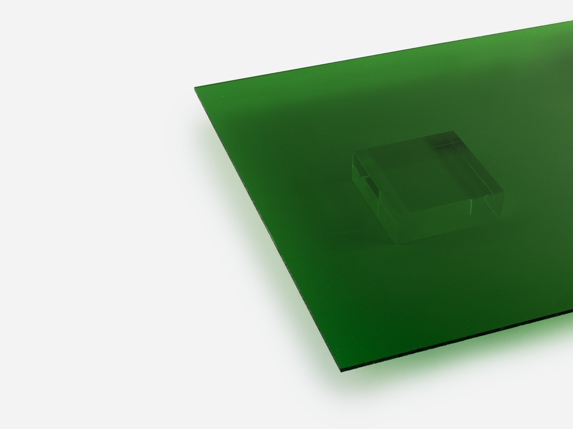 Jet Plastics T Shape Clear Acrylic with Green Trim Divider - 30W x 5H