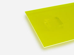 Jet Plastics T Shape Clear Acrylic with Green Trim Divider - 30W x 5H